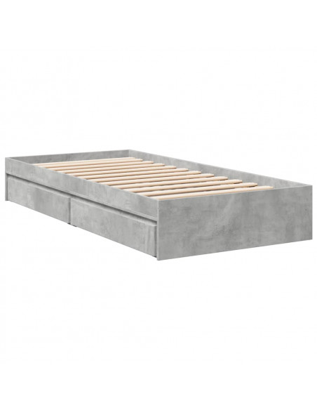 Giroletto Cassetti Grigio Cemento 75x190 cm Legno Multistrato