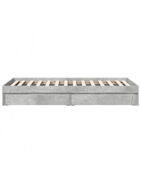 Giroletto Cassetti Grigio Cemento 75x190 cm Legno Multistrato
