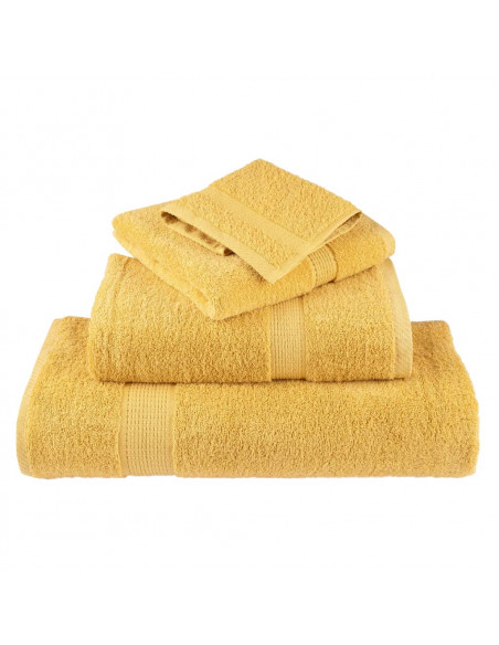 Set Asciugamani 8 pz Oro 600 gsm 100% Cotone