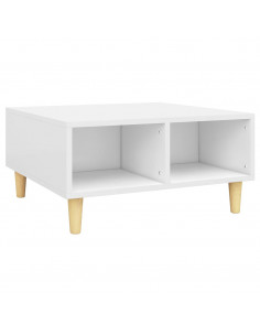 Tavolino da Salotto Bianco 60x60x30 cm in Legno Multistrato 2