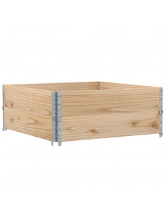 Paretali per Pallet 2 pz 100x100 cm in Legno Massello di Pino 2