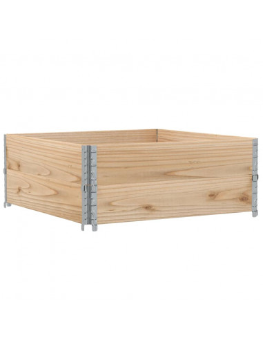 Paretali per Pallet 2 pz 100x100 cm in Legno Massello di Pino