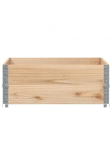 Paretali per Pallet 2 pz 100x100 cm in Legno Massello di Pino