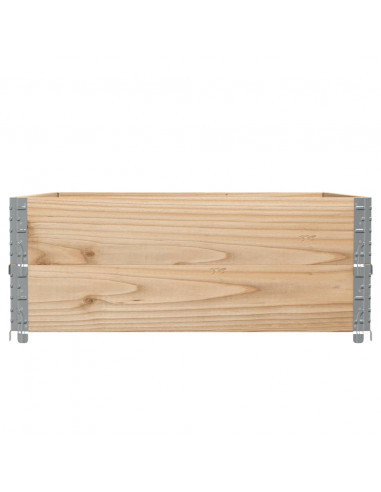 Paretali per Pallet 2 pz 100x100 cm in Legno Massello di Pino