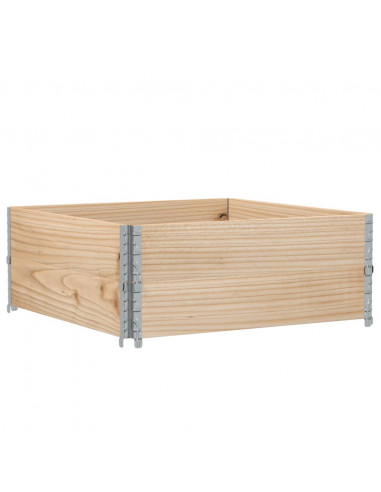 Paretali per Pallet 2 pz 100x100 cm in Legno Massello di Pino