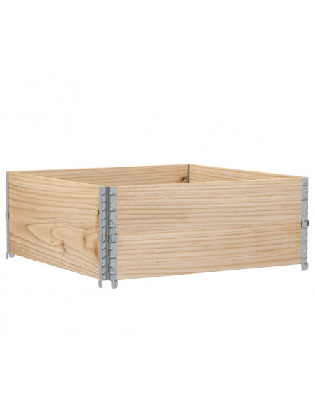 Paretali per Pallet 2 pz 100x100 cm in Legno Massello di Pino