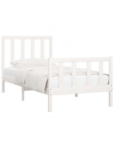 Giroletto Bianco in Legno Massello 75x190 cm Small Single