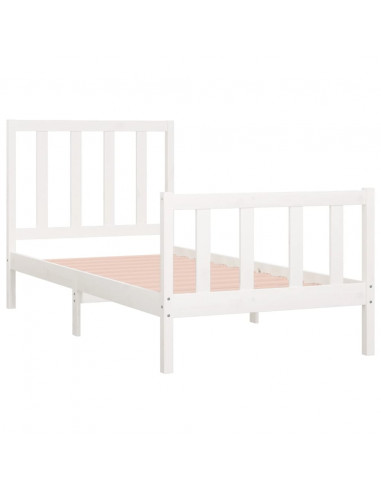 Giroletto Bianco in Legno Massello 75x190 cm Small Single