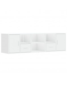 Mobile Angolare Bianco 160x40x45 cm in Truciolato 2