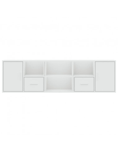 Mobile Angolare Bianco 160x40x45 cm in Truciolato