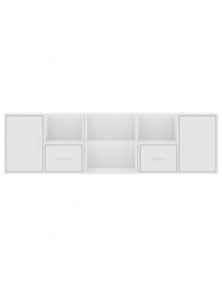 Mobile Angolare Bianco 160x40x45 cm in Truciolato