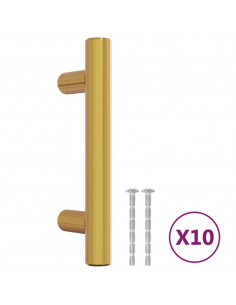 Maniglie per Mobili 10pz Oro 64mm in Acciaio Inox 2