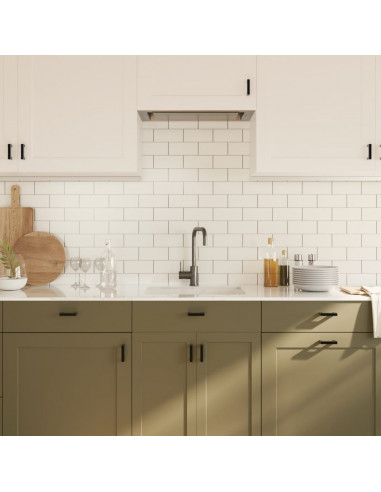 Maniglie per Mobili 20pz Nere 64 mm in Acciaio Inox