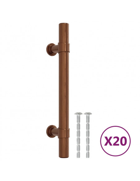 Maniglie per Mobili 20 pz Bronzo 96 mm in Acciaio Inox