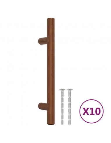Maniglie per Mobili 10pz Bronzo 96mm in Acciaio Inox