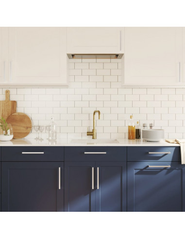 Maniglie per Mobili 5pz Argento 192mm in Acciaio Inox