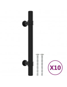Maniglie per Mobili 10pz Nere 96mm in Acciaio Inox 2