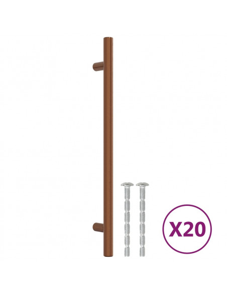 Maniglie per Mobili 20 pz Bronzo 192 mm in Acciaio Inox