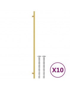Maniglie per Mobili 10 pz Oro 480 mm in Acciaio Inox 2