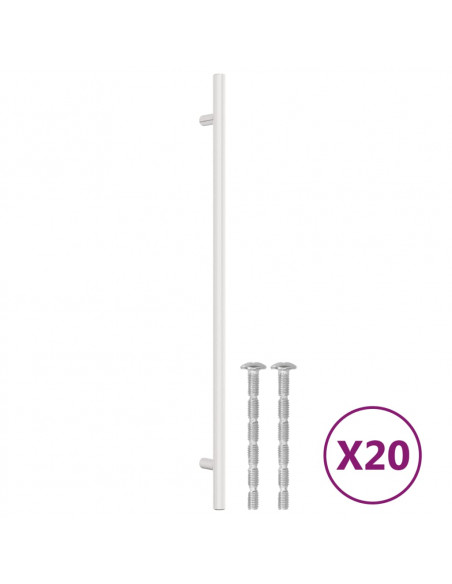 Maniglie per Mobili 20 pz Argento 320 mm in Acciaio Inox