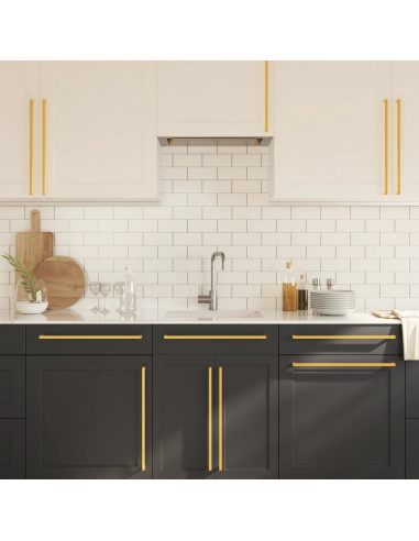 Maniglie per Mobili 10 pz Oro 480 mm in Acciaio Inox