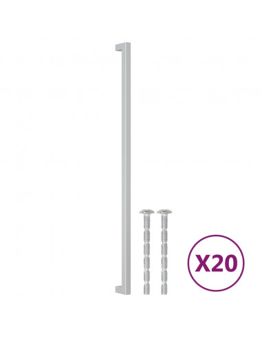 Maniglie per Mobili 20 pz Argento 480 mm in Acciaio Inox