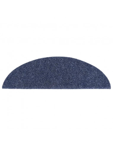 Tappetini Adesivi per Scale 5 pz 56x17x3 cm Blu Agugliati