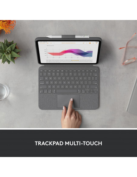 Logitech Combo Touch QWERTY Italiano Smart Connector Grigio