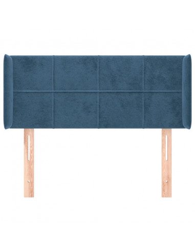 Testiera ad Orecchio Blu Scuro 93x16x78/88 cm in Velluto