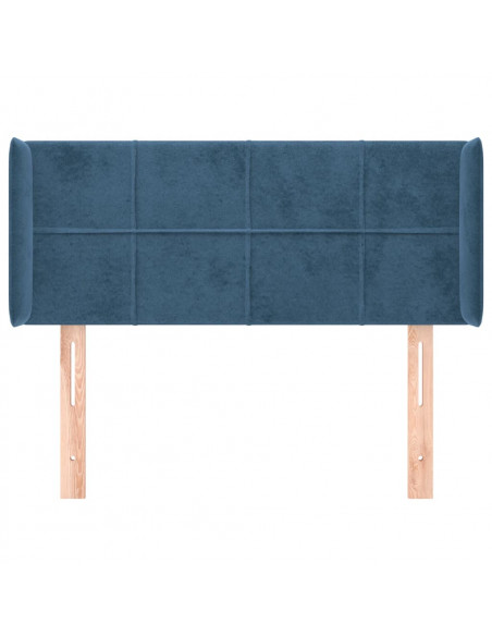 Testiera ad Orecchio Blu Scuro 93x16x78/88 cm in Velluto