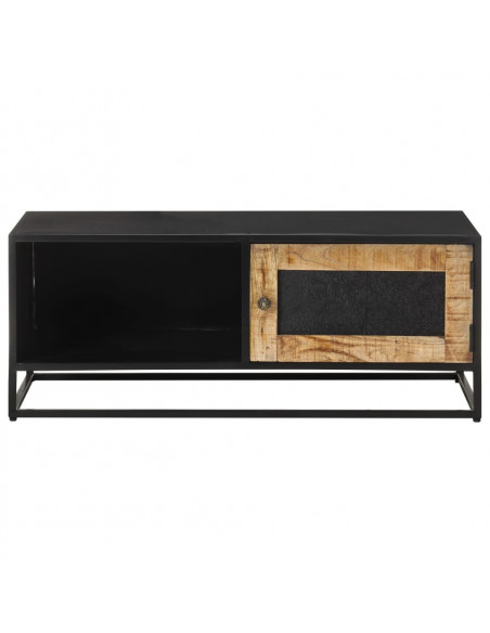 Tavolino da Salotto 90x50x35 cm in Legno di Mango Grezzo