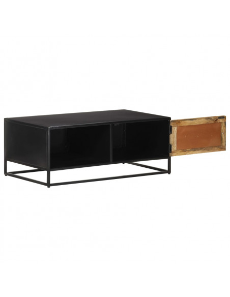 Tavolino da Salotto 90x50x35 cm in Legno di Mango Grezzo