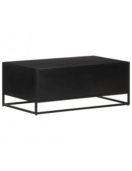 Tavolino da Salotto 90x50x35 cm in Legno di Mango Grezzo