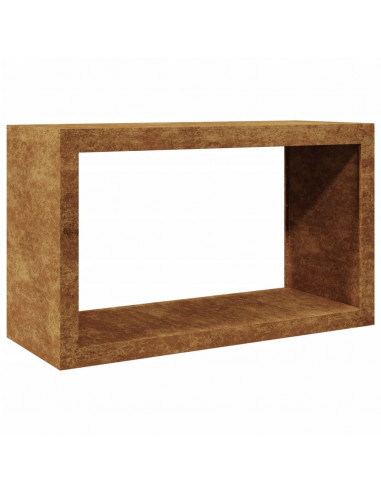 Rastrelliera per Legna 100x40x60 cm in Acciaio Corten