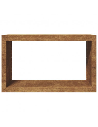 Rastrelliera per Legna 100x40x60 cm in Acciaio Corten