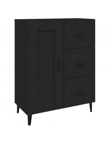 Credenza Nera 69,5x34x90 cm in Legno Multistrato