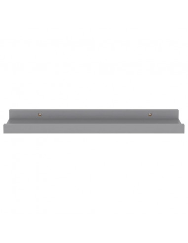 Mensole da Parete 2 pz Grigie 40x9x3 cm