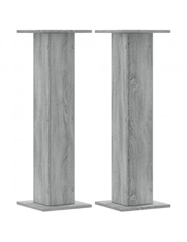 Supporti per Piante 2 pz Grigio Sonoma 30x30x95cm in Truciolato