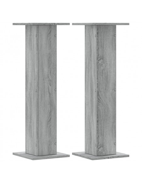 Supporti per Piante 2 pz Grigio Sonoma 30x30x95cm in Truciolato
