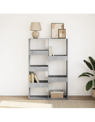 Libreria Grigio Cemento 100x33x155,5 cm in Legno Multistrato