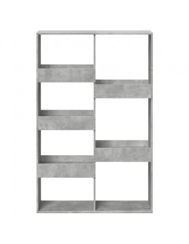 Libreria Grigio Cemento 100x33x155,5 cm in Legno Multistrato