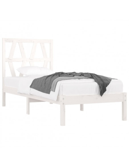 Giroletto Bianco in Legno Massello di Pino 90x200 cm