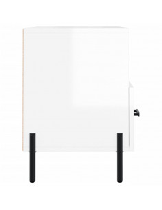 Mobile Porta TV Bianco Lucido 80x36x50 cm in Legno Multistrato 2