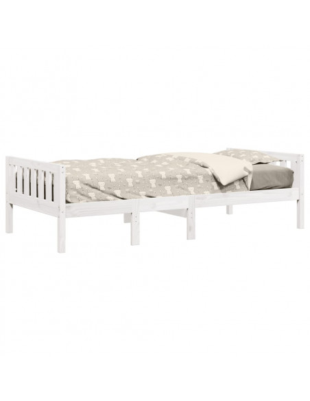 Letto per Bambini senza Materasso Bianco 75x190cm Massello Pino