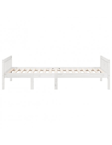 Letto per Bambini senza Materasso Bianco 75x190cm Massello Pino