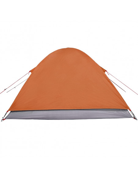 Tenda da Campeggio a Cupola 3 Persone Grigio e Arancione