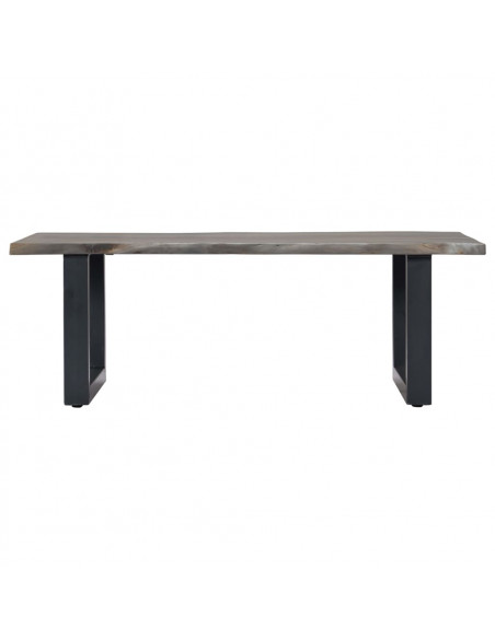 Tavolino da Salotto con Bordi Vivi 115x60x40 cm Massello Acacia