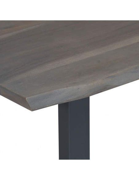 Tavolino da Salotto con Bordi Vivi 115x60x40 cm Massello Acacia