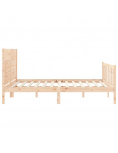 Giroletto con Testiera 160x200 cm in Legno Massello 2