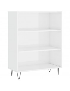 Libreria Bianco Lucido 69,5x32,5x90 cm in Legno Multistrato 2